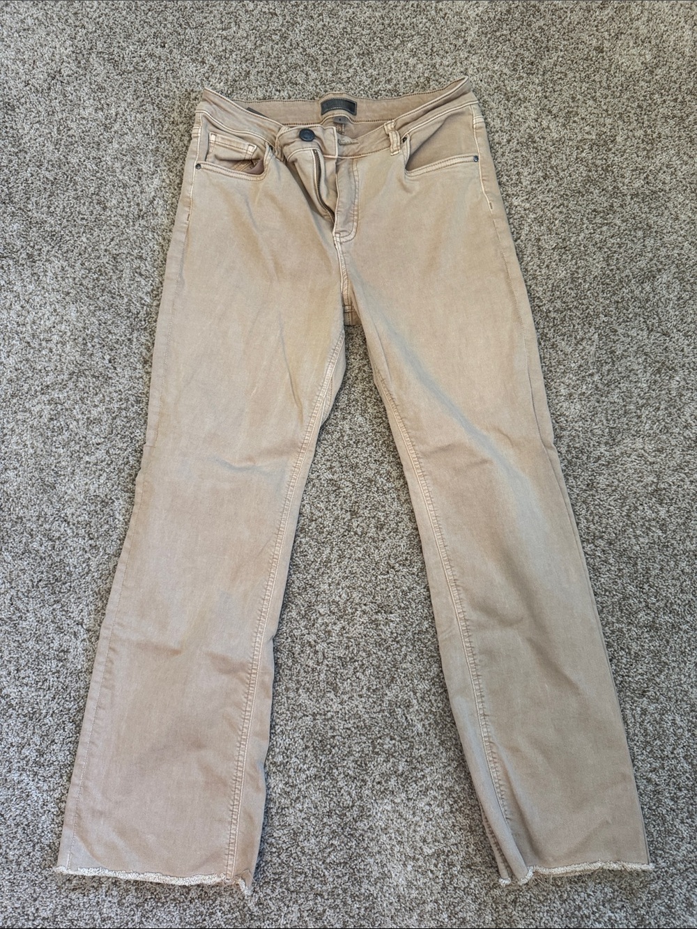 KUT, Women’s Beige Straight-Leg Jeans size 6